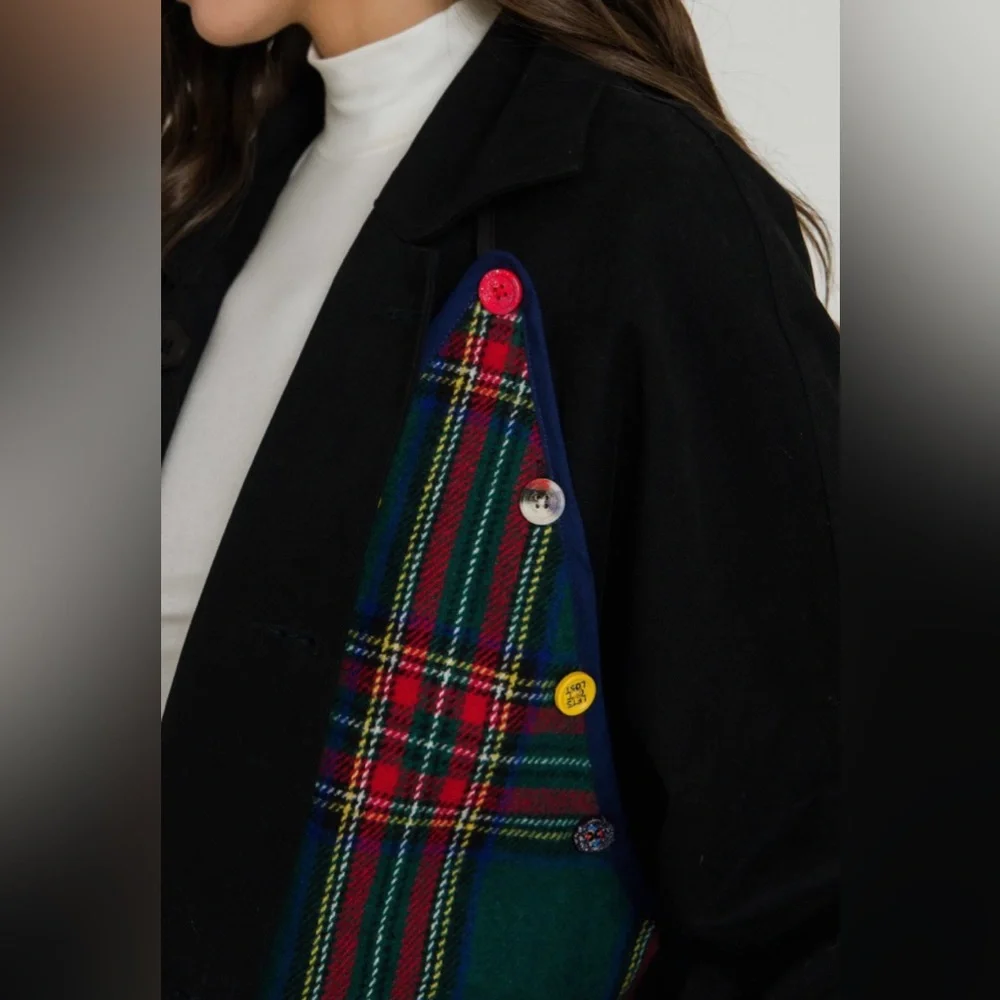 Grey Lab - Reversible Check Long
Coat Multi.  Color: Multiple - Picture 3 of 12